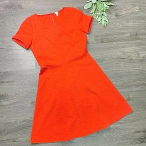 J. Crew Orange Midi Dress